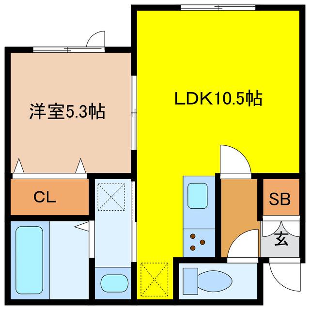 富士3丁目AP(1LDK/2階)の間取り写真