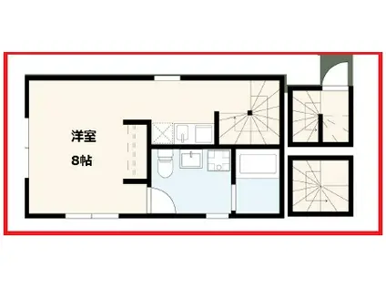 ザ・リバーサイドアオト(ワンルーム/3階)の間取り写真