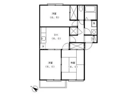 メゾン朝倉野(3DK/2階)の間取り写真