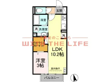 プランドール(1LDK/1階)の間取り写真