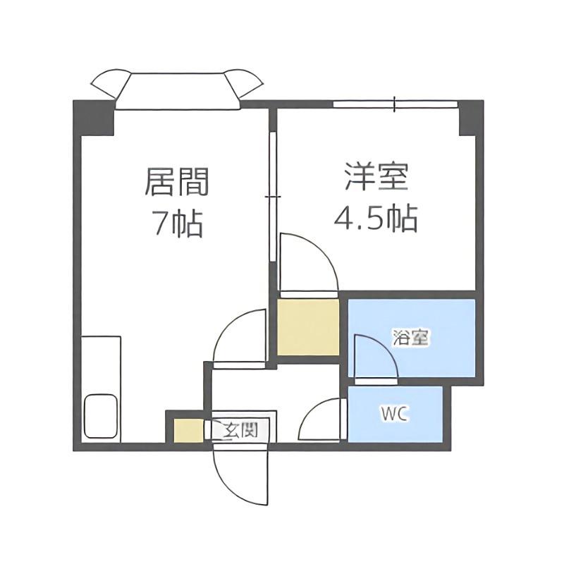 モア澄川(1DK/2階)の間取り写真