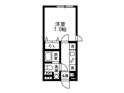 NOZOMIO祐天寺(1K/2階)の間取り写真