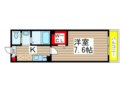 FRIENDLY新検見川(1K/1階)の間取り写真