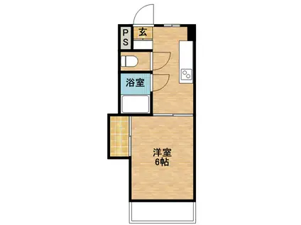 三宅ビル(1K/4階)の間取り写真