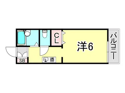 ジュネス仁川(1K/1階)の間取り写真