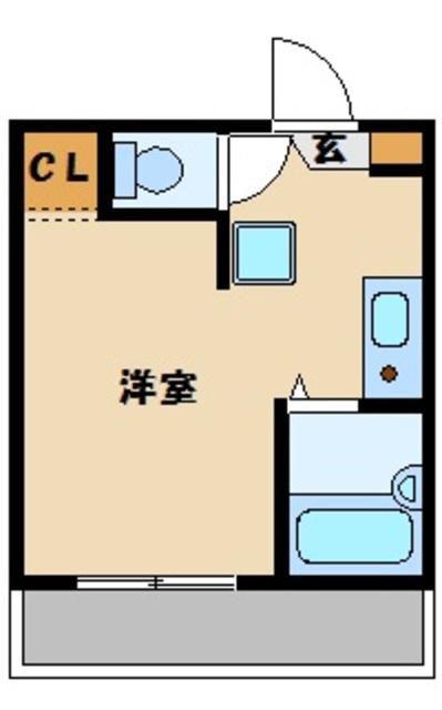 ヴィラージュ大宮(ワンルーム/1階)の間取り写真