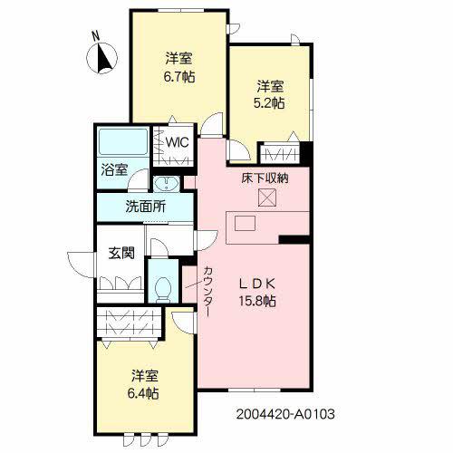 ベレオ南春日町(3LDK/2階)の間取り写真