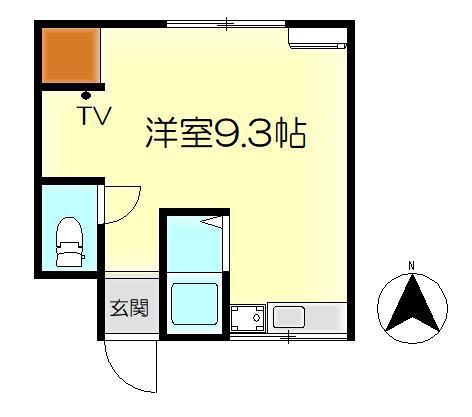 JR呉線 呉駅 徒歩19分 2階建 築63年(ワンルーム/1階)の間取り写真