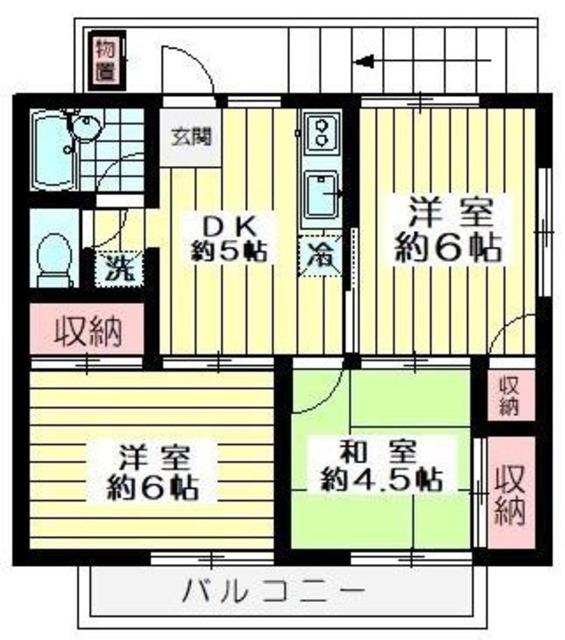 ドーマクラシニーII(3DK/1階)の間取り写真