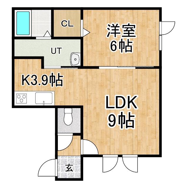 フォレット・ピッキ(1LDK/1階)の間取り写真