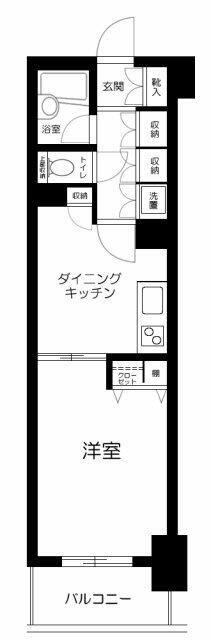 ナビウス新中野(1DK/3階)の間取り写真