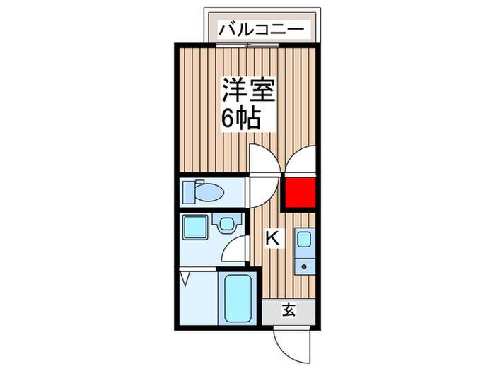 ラウレア大袋(1K/3階)の間取り写真