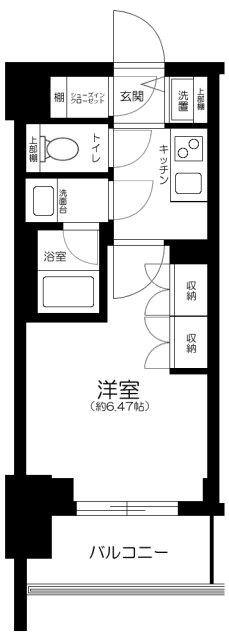 DIPS金町レジデンス(1K/10階)の間取り写真