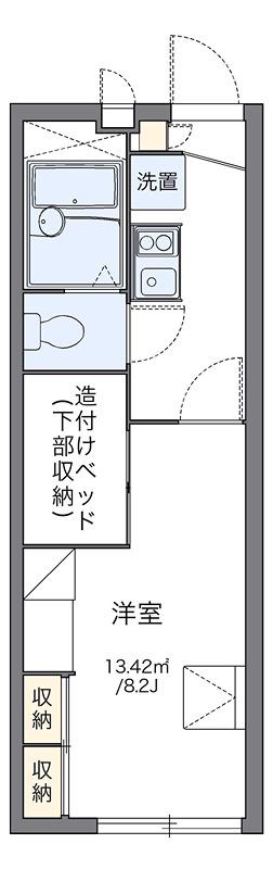 ヴィブアン(1K/2階)の間取り写真