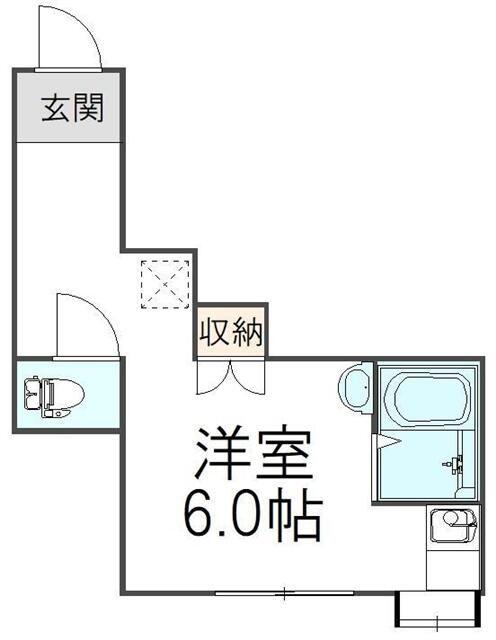 西池ガーデンハイツ(ワンルーム/1階)の間取り写真