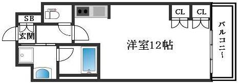 KDXレジデンス本町橋(ワンルーム/11階)の間取り写真