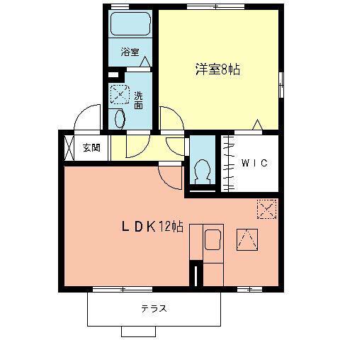 グリーンフォート(1LDK/1階)の間取り写真