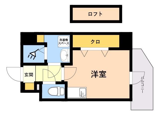 MODERNPALAZZO博多VICINO(ワンルーム/6階)の間取り写真