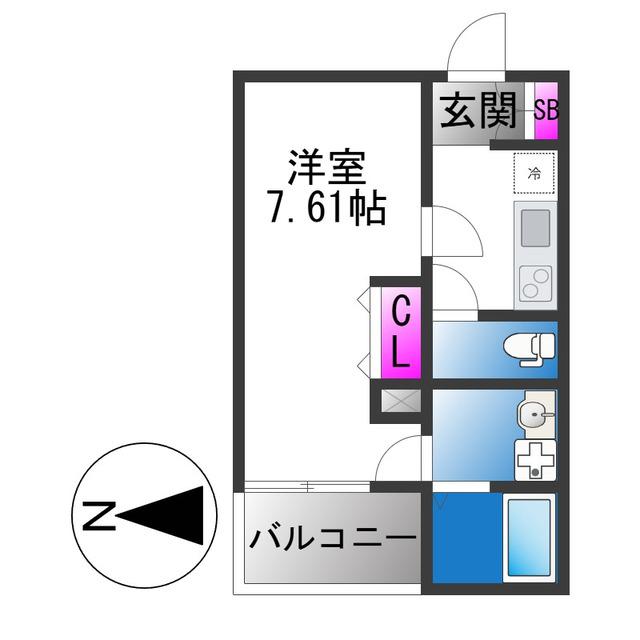 FSTYLE東大阪吉松(1K/3階)の間取り写真