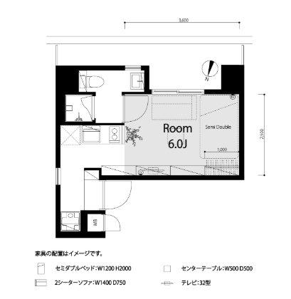 パークハイツ日本橋蛎殻町(ワンルーム/9階)の間取り写真