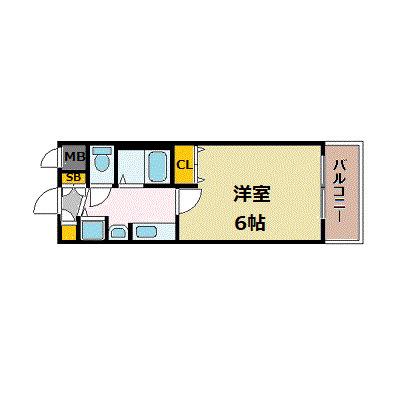 プレサンス名古屋駅前(1K/10階)の間取り写真