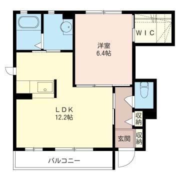 ルミエール湘南台(1LDK/1階)の間取り写真