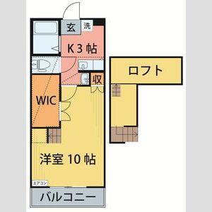メゾンプラネットA(1K/1階)の間取り写真
