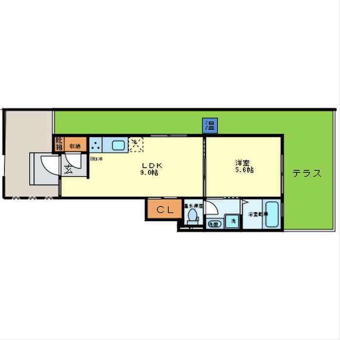 CASA SORA(1LDK/1階)の間取り写真