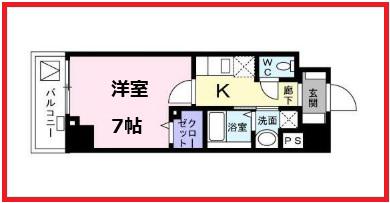 リーノ アサクサ(1K/5階)の間取り写真