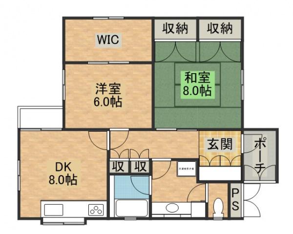 プチメゾン正田(2DK/1階)の間取り写真