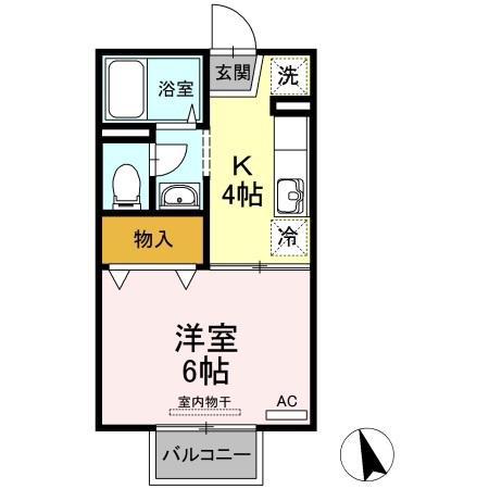 グリーンハイツ神田B棟(1K/1階)の間取り写真