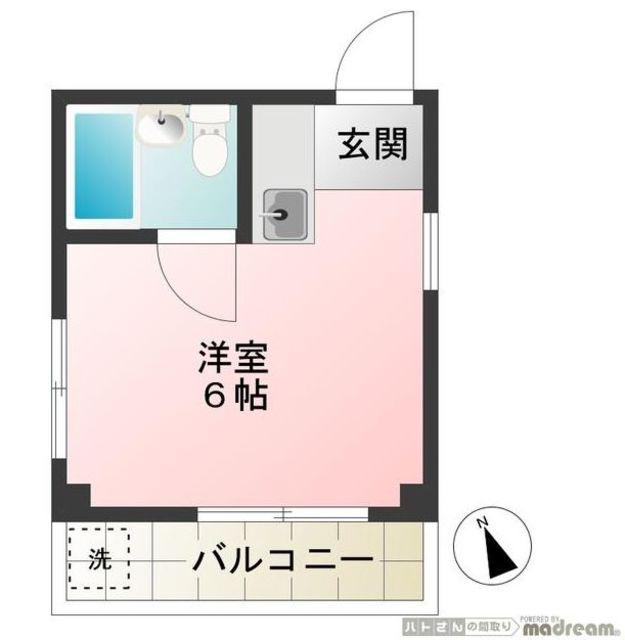 もり田マンション(ワンルーム/3階)の間取り写真