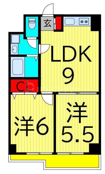 セイコーガーデンXI大塚(2LDK/8階)の間取り写真