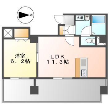 プロシード金山(1LDK/14階)の間取り写真