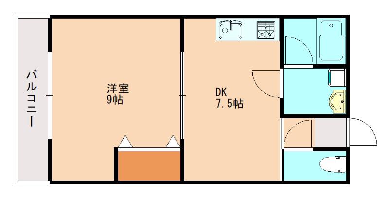 クレスト柏の森(1LDK/1階)の間取り写真