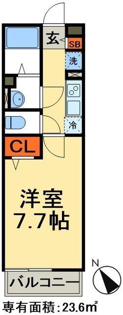 リブリ・胡録台(1K/3階)の間取り写真