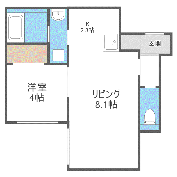 PERMANENT ARK BLESS(1LDK/1階)の間取り写真