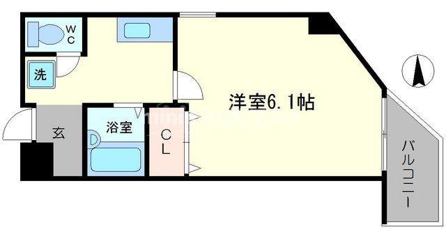 ドエル堀江南(1K/5階)の間取り写真