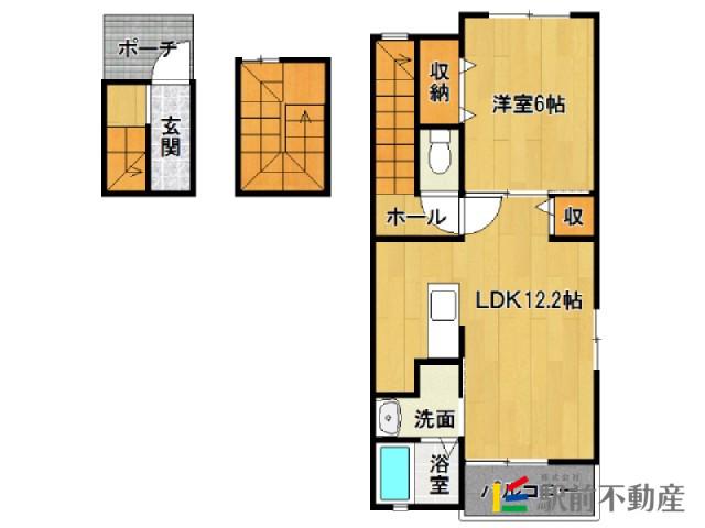 サン・ルーチェI(1LDK/3階)の間取り写真