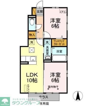 コンフォート プレジオ(2LDK/1階)の間取り写真