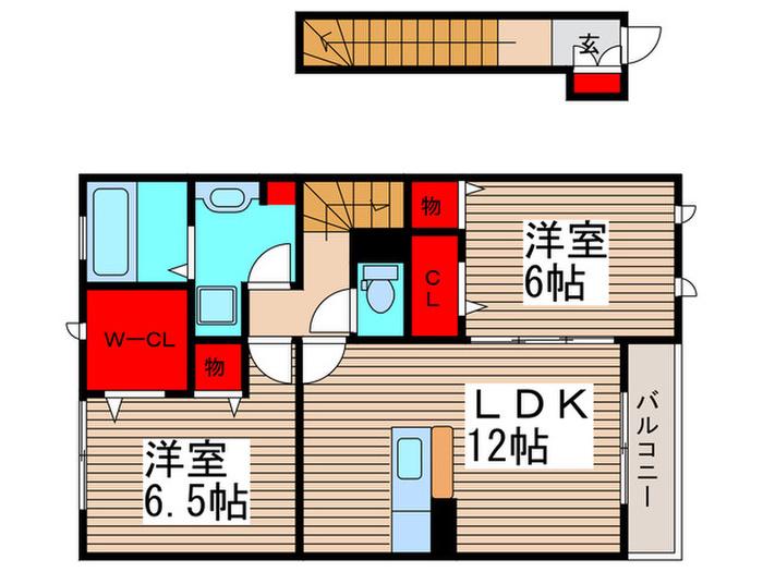 グランシャリオ(2LDK/2階)の間取り写真