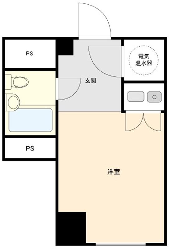 シャトレーイン横浜(ワンルーム/9階)の間取り写真
