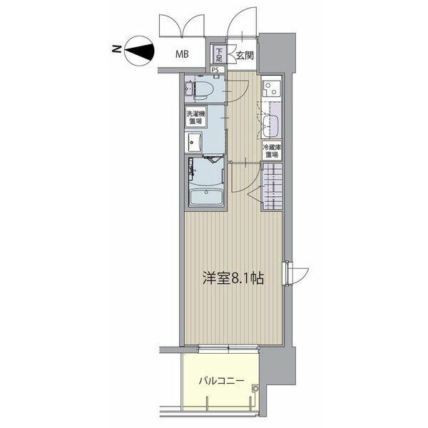 パルティール高畑アネックス(1K/3階)の間取り写真