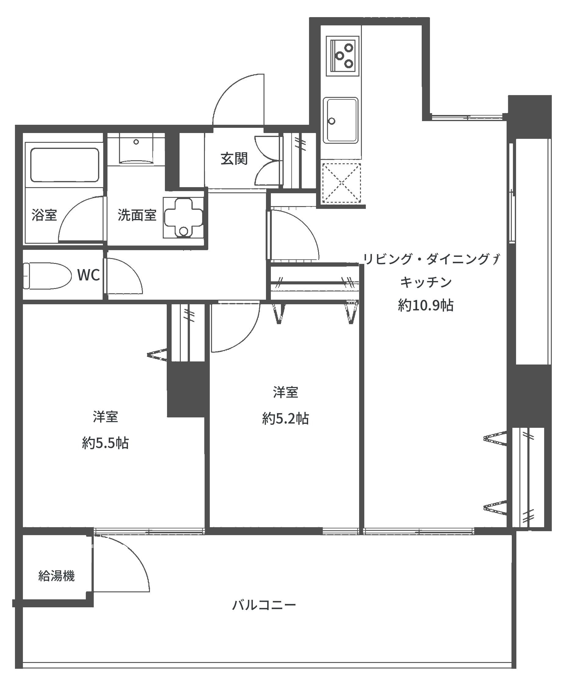 コーポ葵赤坂(2LDK/6階)の間取り写真