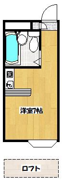 ベルピア北松戸第11(ワンルーム/2階)の間取り写真