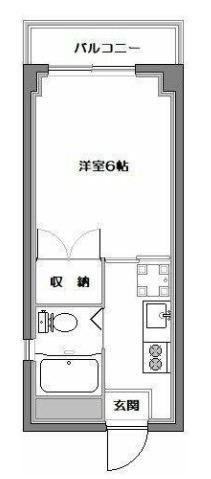 和幸マンション(1K/4階)の間取り写真