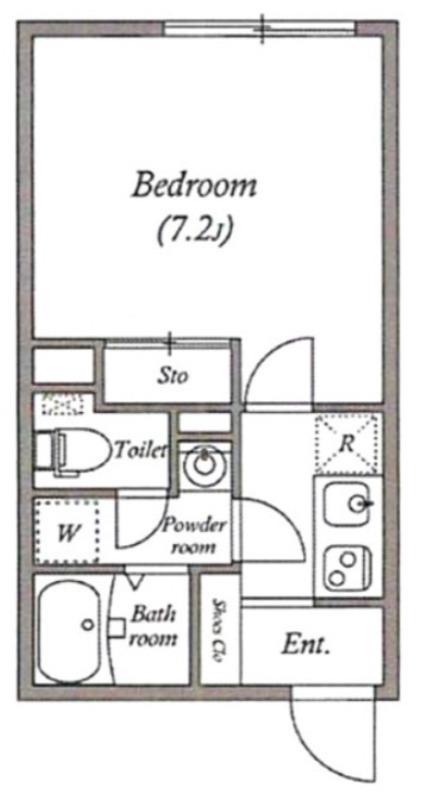LEGALAND西小山(1K/3階)の間取り写真