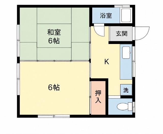上越新幹線 新潟駅 徒歩15分 2階建 築77年(2K/2階)の間取り写真