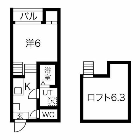 フォルトゥーナ中村 (1K/2階)の間取り写真