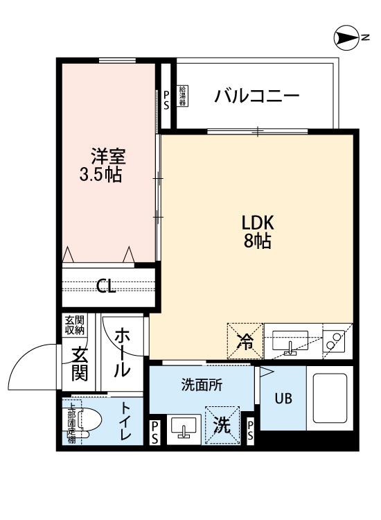 ROBOT HOME 尼崎センタープール前(1LDK/1階)の間取り写真